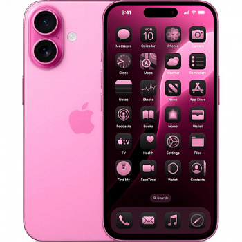 Смартфон Apple iPhone 16 128 ГБ розовый (без RuStore)